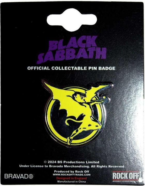 Actual product image Black Sabbath Never Say Die Badge