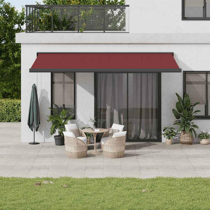 Produktbild vidaXL Markise Gelenkarmmarkise Sonnenmarkise Automatisch Burgunderrot 500x300cm (5 m)