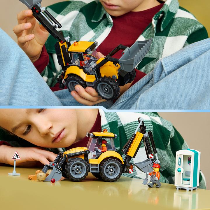 Actual product image LEGO 60480 Gelber Baggerlader