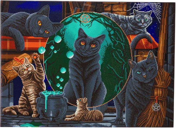 Produktbild Craft Buddy Magical Cats, 90x65cm Crystal Art Kit