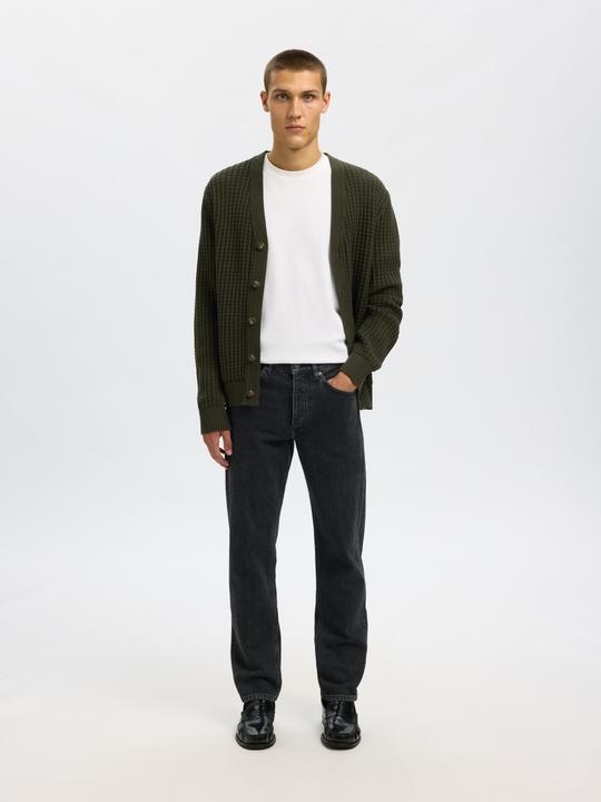 Actual product image Selected 196 Dark Wash Straight Fit Jeans (W28/L32)