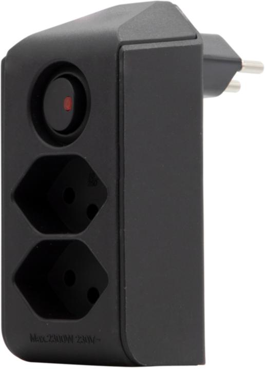 Image du produit Brennenstuhl cleverLINE fiche de dérivation double blanc avec interrupteur, orientable jusqu'à 300° (avec (Type 13, 2x)