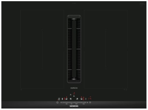 Actual product image Siemens ED777FQ25E iQ500 Induction hob with integrated extractor hood 70 cm