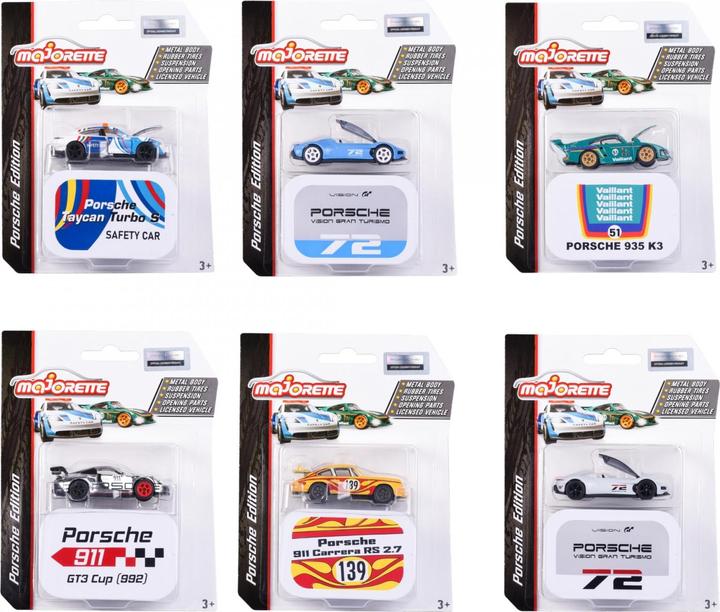 Productafbeelding Majorette Porsche Deluxe Assortiment, 6-soort.