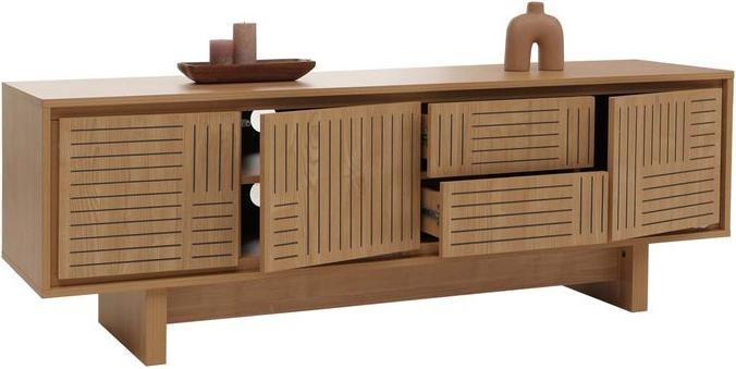 Produktbild Mendler TV-Rack HWC-O34, Melamin 51,5x150x39,5cm – Ulme natur