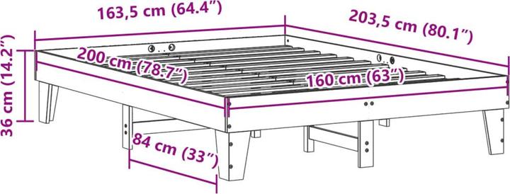 Image du produit vidaXL Bettgestell (160 x 200 cm)