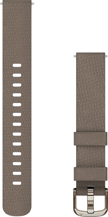 Produktbild Garmin watch strap Lily 2 Nylon, coffee/cream gold (Echtleder)