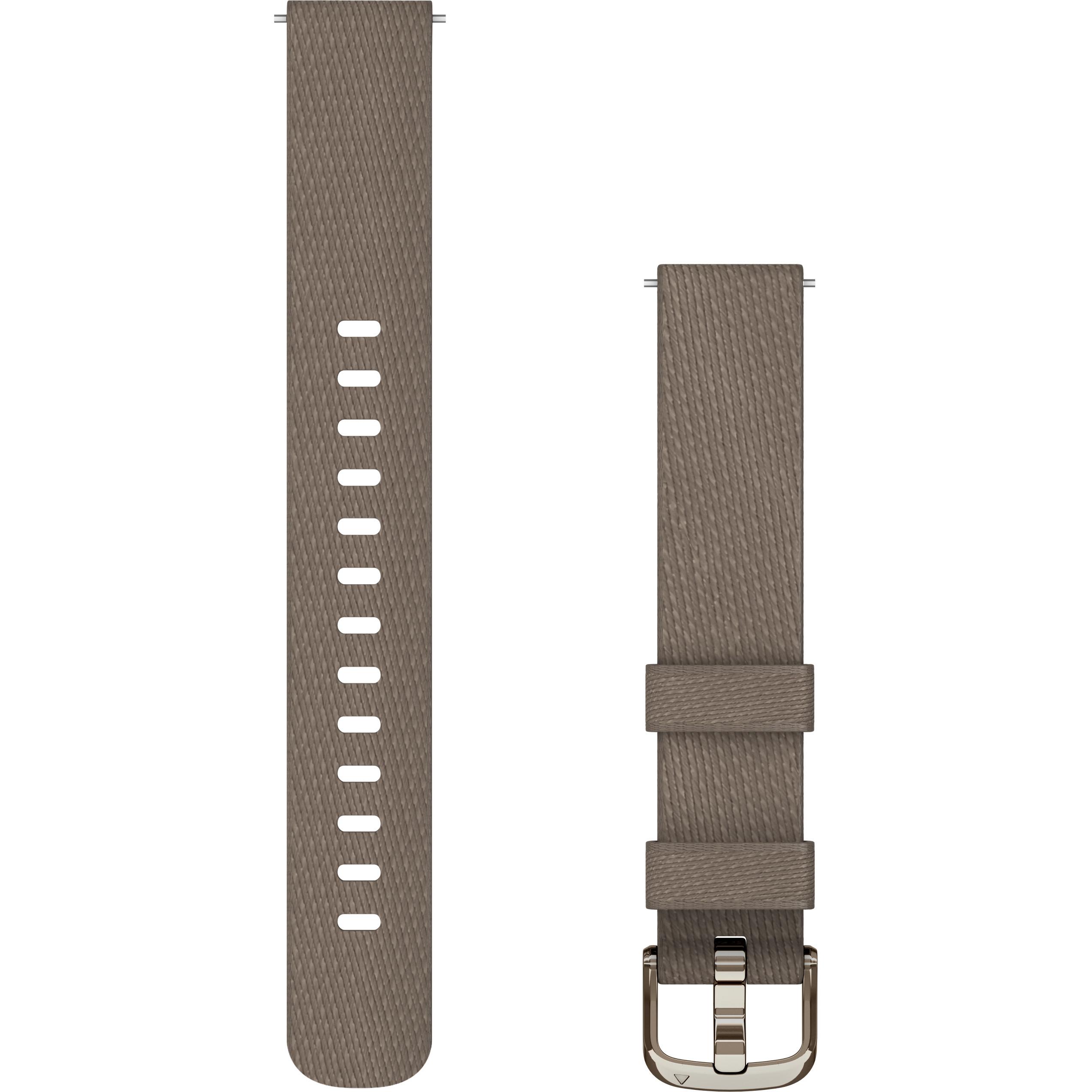 Garmin watch strap Lily 2 Nylon, coffee/cream gold, Uhrenarmband