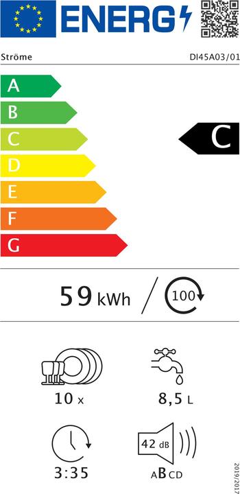 Energy Label Ströme DI45A03/01