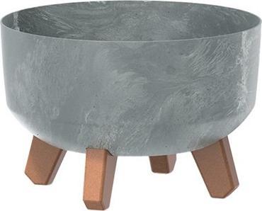 Actual product image Prosperplast Flowerpot Gracia, plastic, Ø 23.5 cm, grey (23.50 x 15.50 cm)