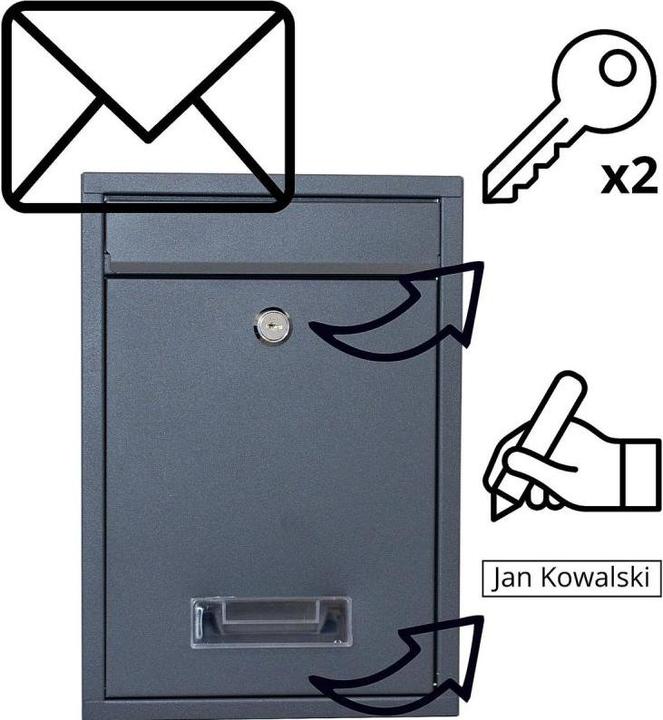 Produktbild Saska Garden SKRZYNKA NA LISTY 21.5X9X32CM 1067537