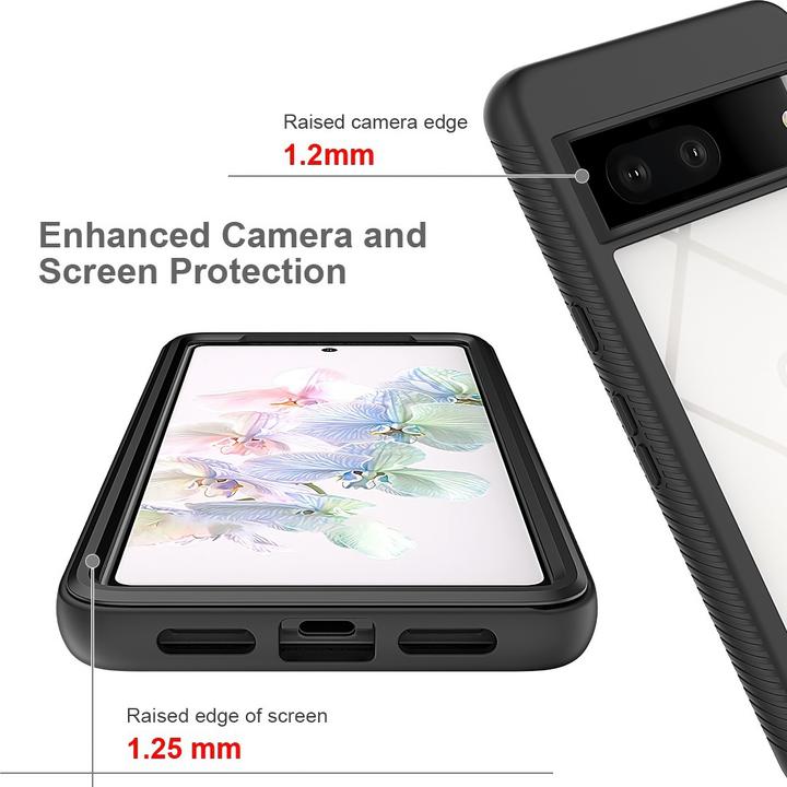 Produktbild Cazy Schutzhülle Kompatibel mit Google Pixel 7 - 360 Grad hulle mit Eingebautem Folien - (Google Pixel 7)