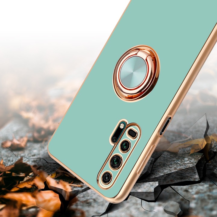 Immagine prodotto Cadorabo Custodia per Honor 20 PRO in TPU con protezione della fotocamera e anello LM089 Style (Honor 20 Pro)