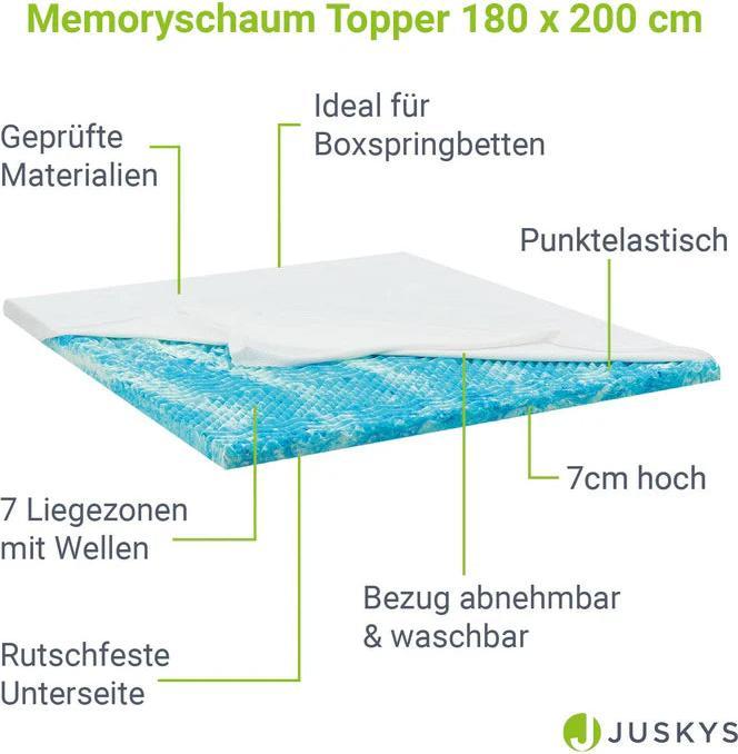 Produktbild Juskys Topper Memoryschaum (180 x 200 cm)