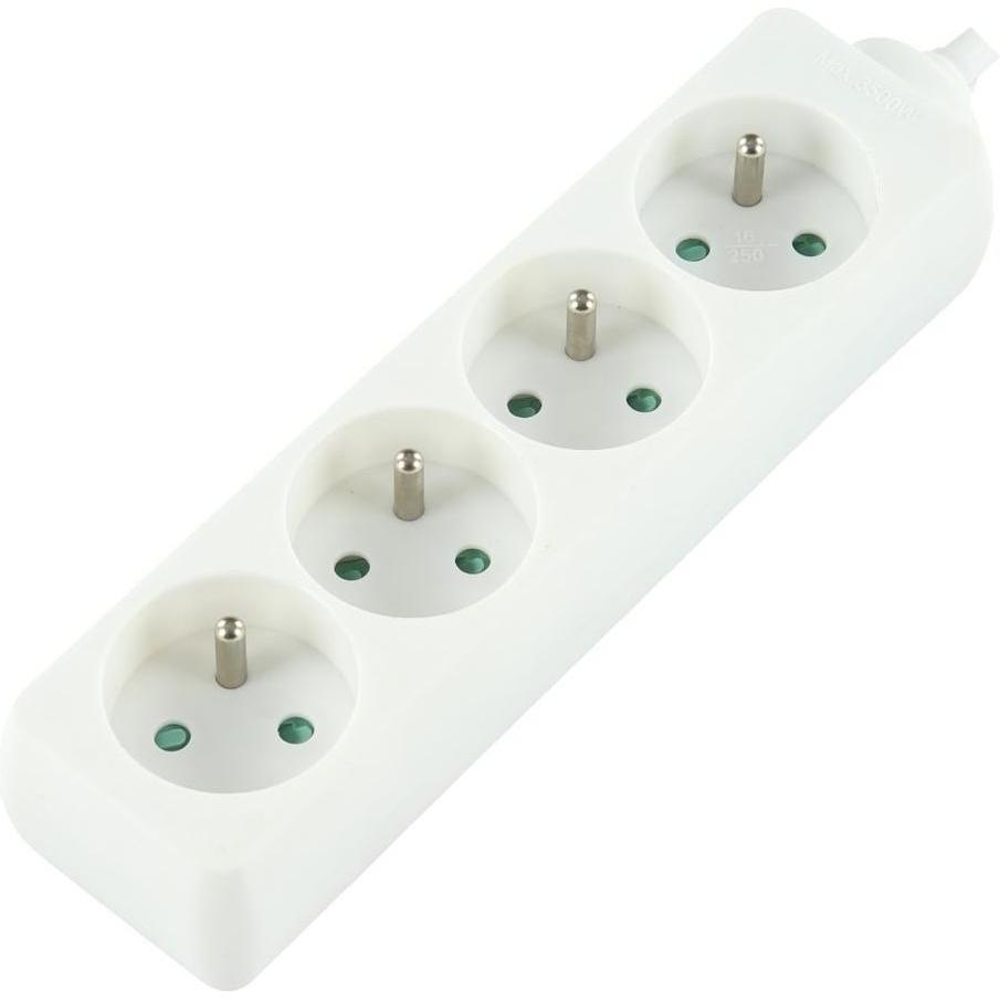 Logon, Steckdosenleiste, 4-WAY POWER STRIP: WHITE - (4 x, 1.50 m)