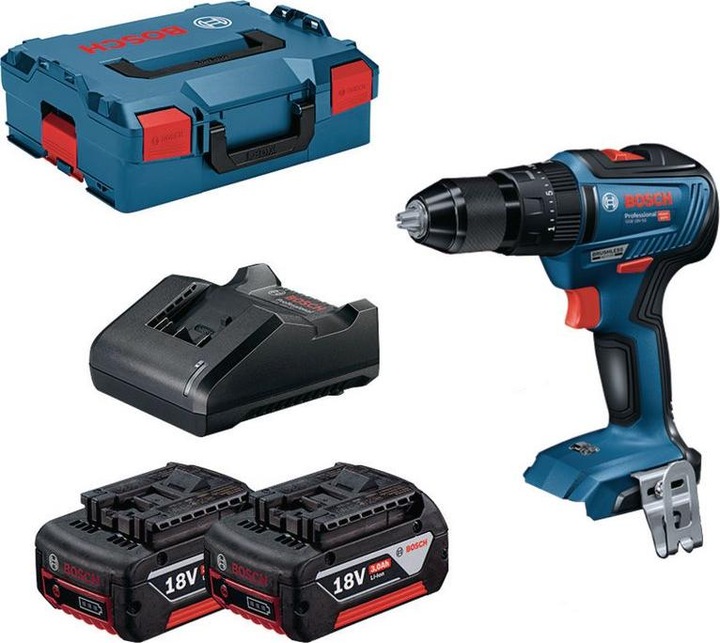 Image du produit Bosch Professional Perceuse-visseuse à percussion sans fil GSB 18V-55 (Fonctionnement sur batterie)