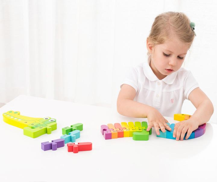 Actual product image New Classic Toys Alphabet Puzzle - Crocodile (26 pieces)