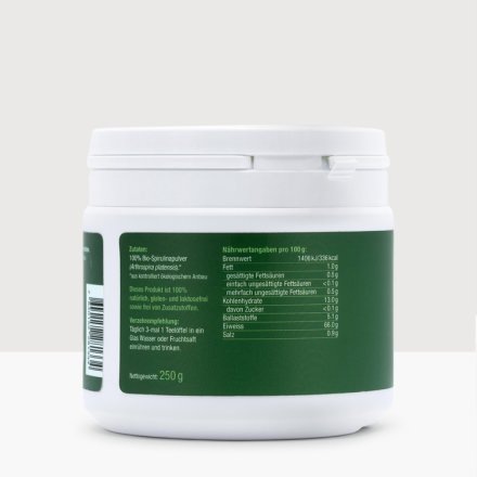 Valeurs nutritives et ingrédients Effective Nature Spiruline biologique (420 pièce(s), Cachets, 210 g)