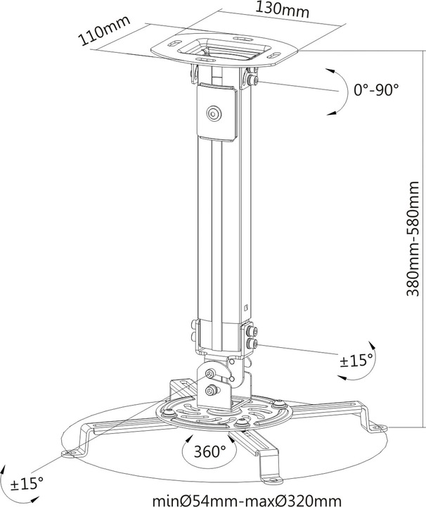 Produktbild PureMounts PM-Spider-30W (Decke)