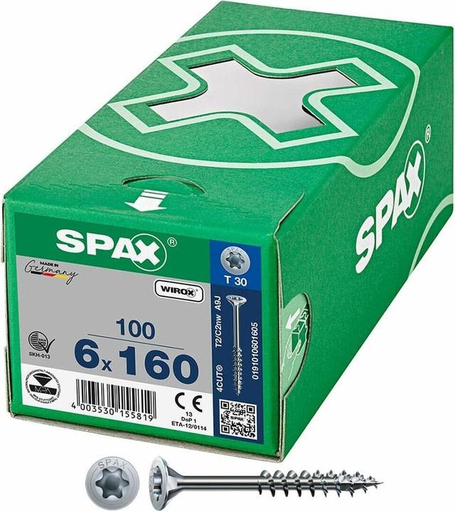 Produktbild Spax Senkmultikopf Bremsrippen T-Star Plus T30 Teilgewinde Wirox (100 Schrauben pro Stück)