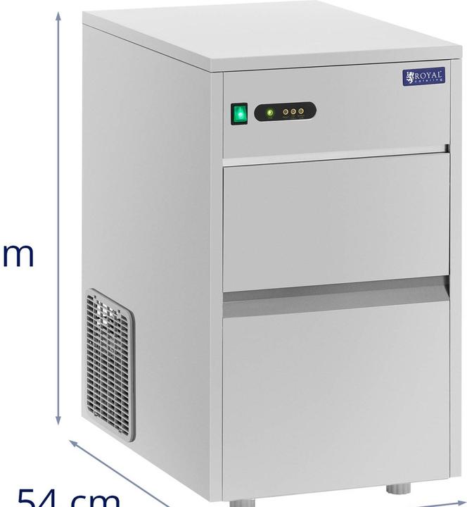 Produktbild Royal Catering Gastro Eiswürfelmaschine Eiswürfelbereiter Icecubemaker 25kg/24h Edelstahl