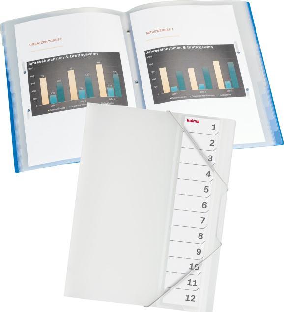 Produktbild Kolma Pendenzenmappe A4 12 Tabs farblos (A4, 1x)