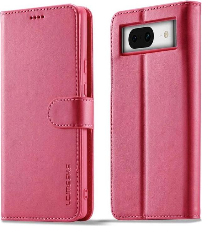 Actual product image LC.Imeeke Google Pixel 8 - Wallet Etui mit 3 Kartenfächern & Magnetverschluss, Pink (Google Pixel 8)