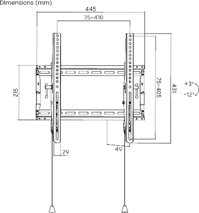 Produktbild Wiltec TV Halterung 32"–70" TV Wandhalterung schwenkbar 70kg Fernsehhalterung (Wand, 70 kg, 32" - 70")