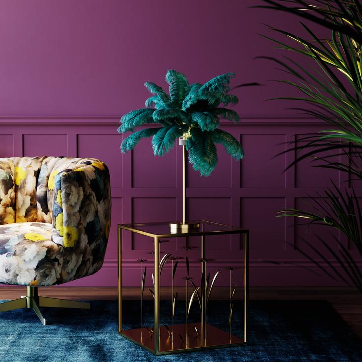 Produktbild Kare Design Tischleuchte Feather Palm Grün 60cm (E27)