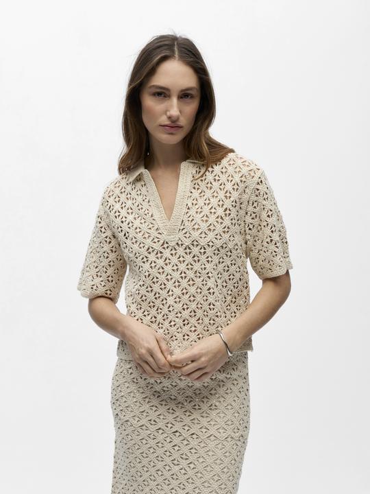 Produktbild Object Gestricktes Häkel Poloshirt (XS)