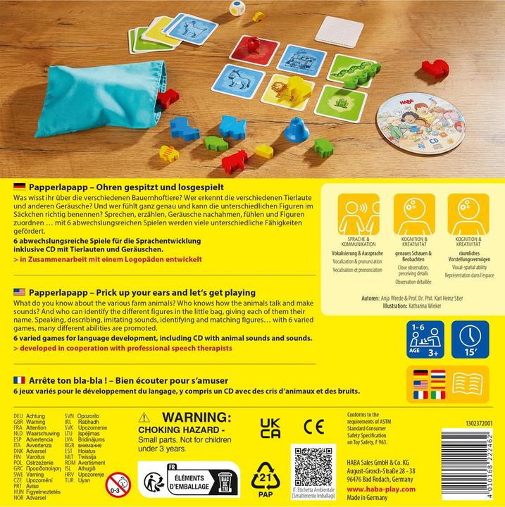 Valeurs nutritives et ingrédients Haba Jouets éducatifs divers jeux éducatifs