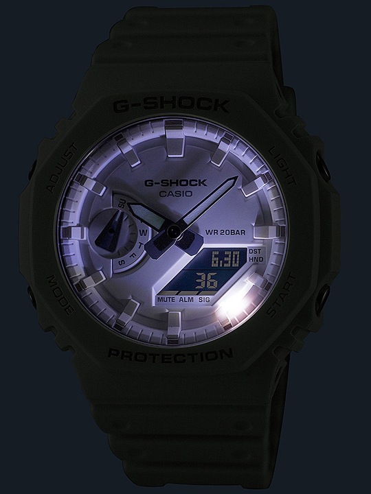 Actual product image G-Shock GA-2100-7A7ER (Chronograph, 49 mm)