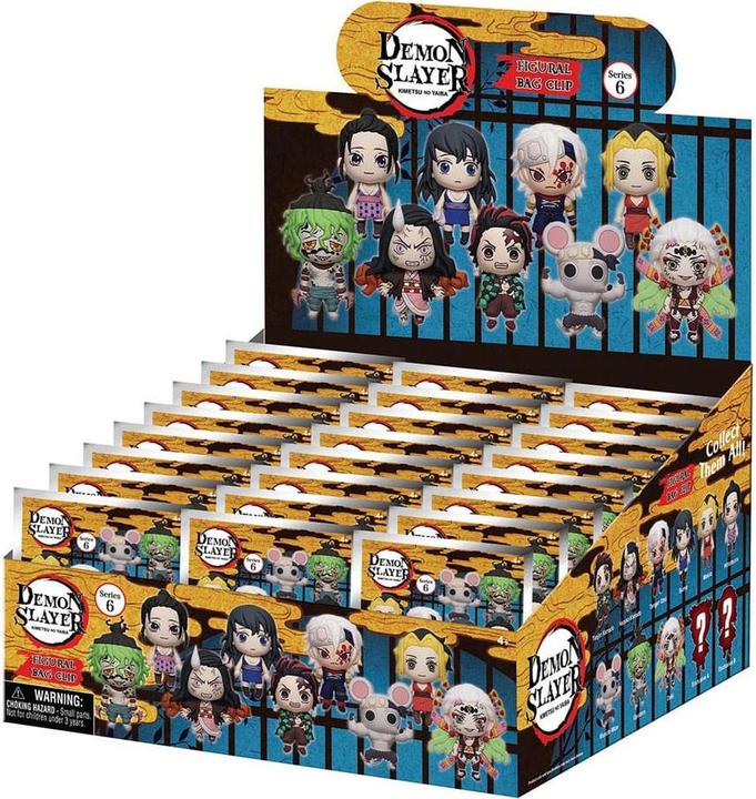 Actual product image Monogram Int. Demon Slayer: Kimetsu no Yaiba 3D PVC Bag Pendant Series 6 Display (24)