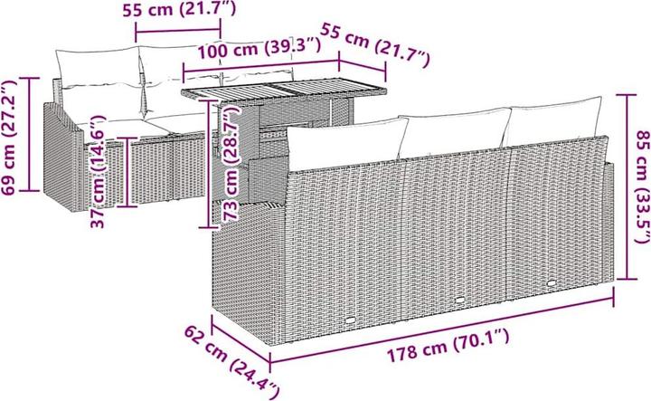 Produktbild vidaXL Henley