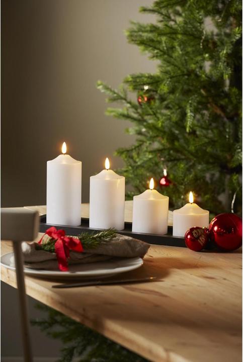 Produktbild Star Trading LED-Kerze Pillar Flamme 7.5 cm x 12 cm, Weiss (1 x)