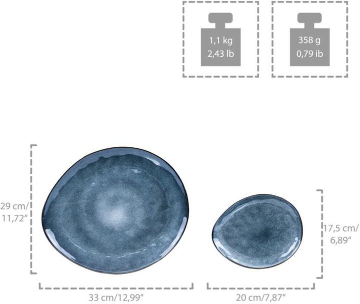 Actual product image Sänger Geschirr Serving Plates Set Darwin