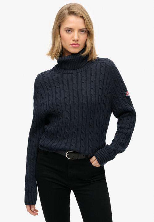 Actual product image Superdry Slouchy Cable Roll Neck Sweater (S)