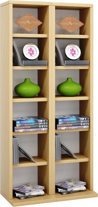 Image du produit VCM Bois CD DVD Stand Étagère Milano (42 x 20 x 92 cm)