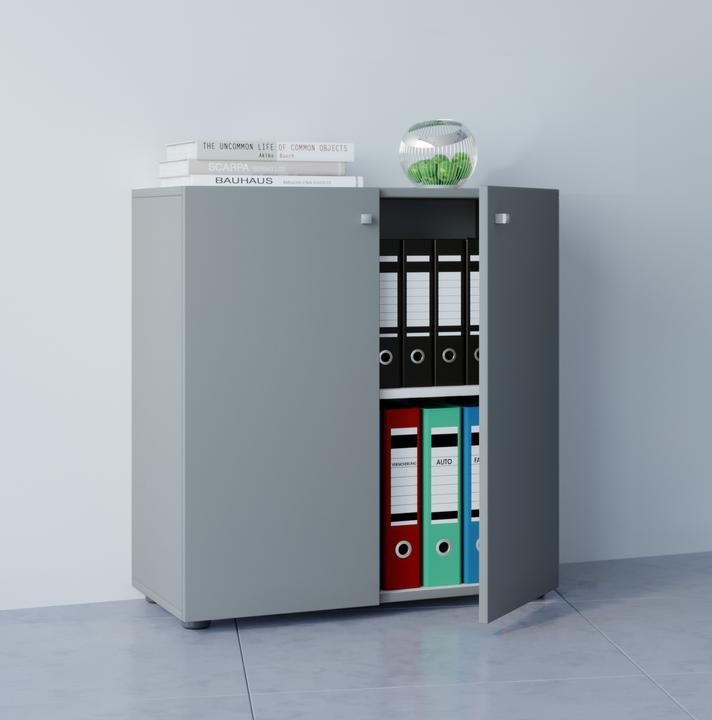 Immagine prodotto VCM Mobili per ufficio in legno Armadio per archiviazione Lona a 2 ante a battente (70 x 39 x 74 cm)