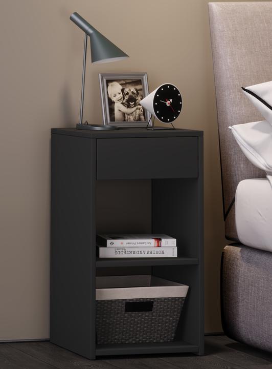 Produktbild VCM Holz Nachttisch Sledo Maxi mit Schublade (35 x 35 x 65 cm)