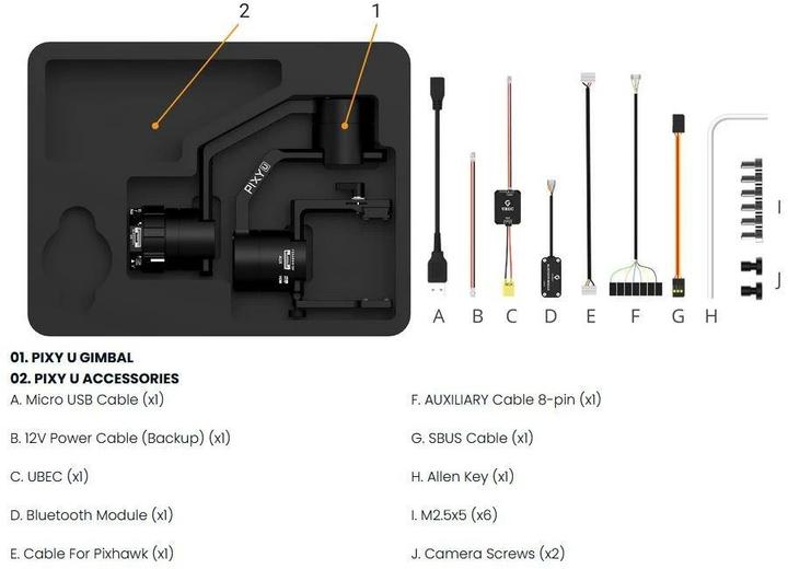 Produktbild Gremsy Gimbal Pixy U Universal (Drohnen Schutz, Universal)