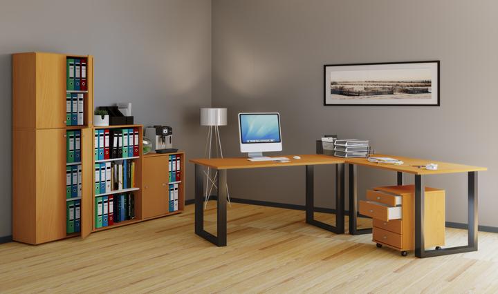 Image du produit VCM Mobilier de bureau Bureau d'angle Lona profondeur 50 cm U Alu noir (190 x 190 x 50 cm)