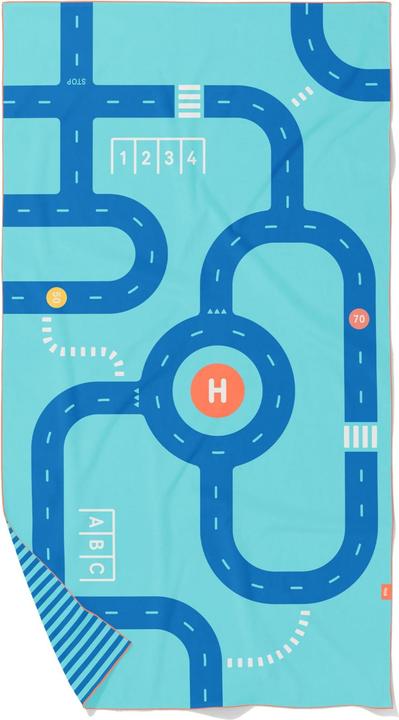 Lumarko QUUT Dwustronny recznik plazowy PlayTowels L (180 x 100cm) Road (180 x 100 cm)