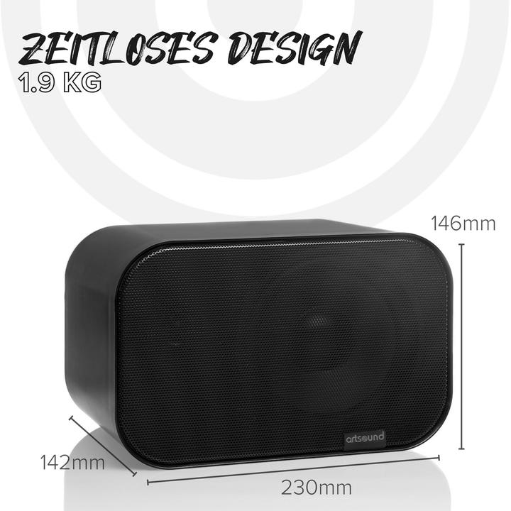 Actual product image Artsound UNI40 B Zwart luidspreker (1 pair)