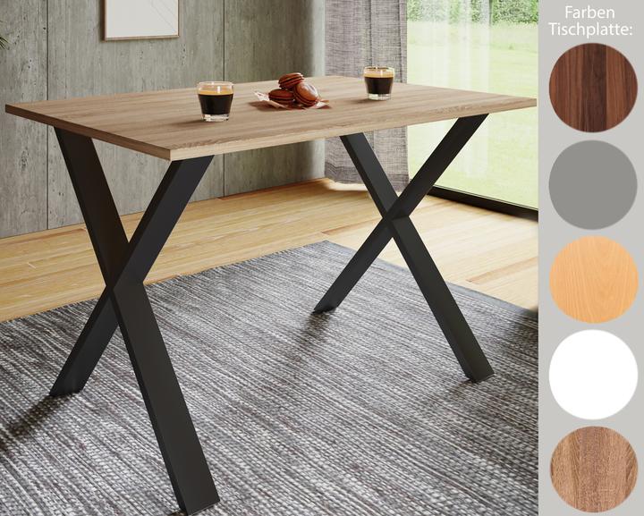 Produktbild VCM Premium Esszimmertisch Holztisch Esstisch Tisch "Xona X" (80 x 80 x 76 cm)