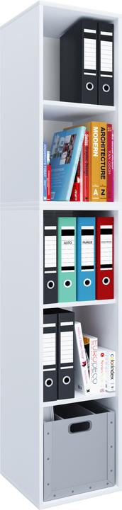 Immagine prodotto VCM Armadio per ufficio in legno Scaffale per file Lona l 5 scomparti (35 x 37 x 183 cm)