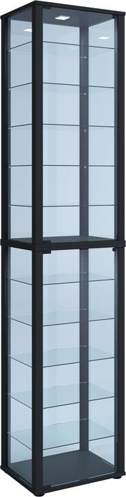 VCM Sammel Stand Vitrine Holz Glas Kavis XXL (50 x 38 x 227 cm)