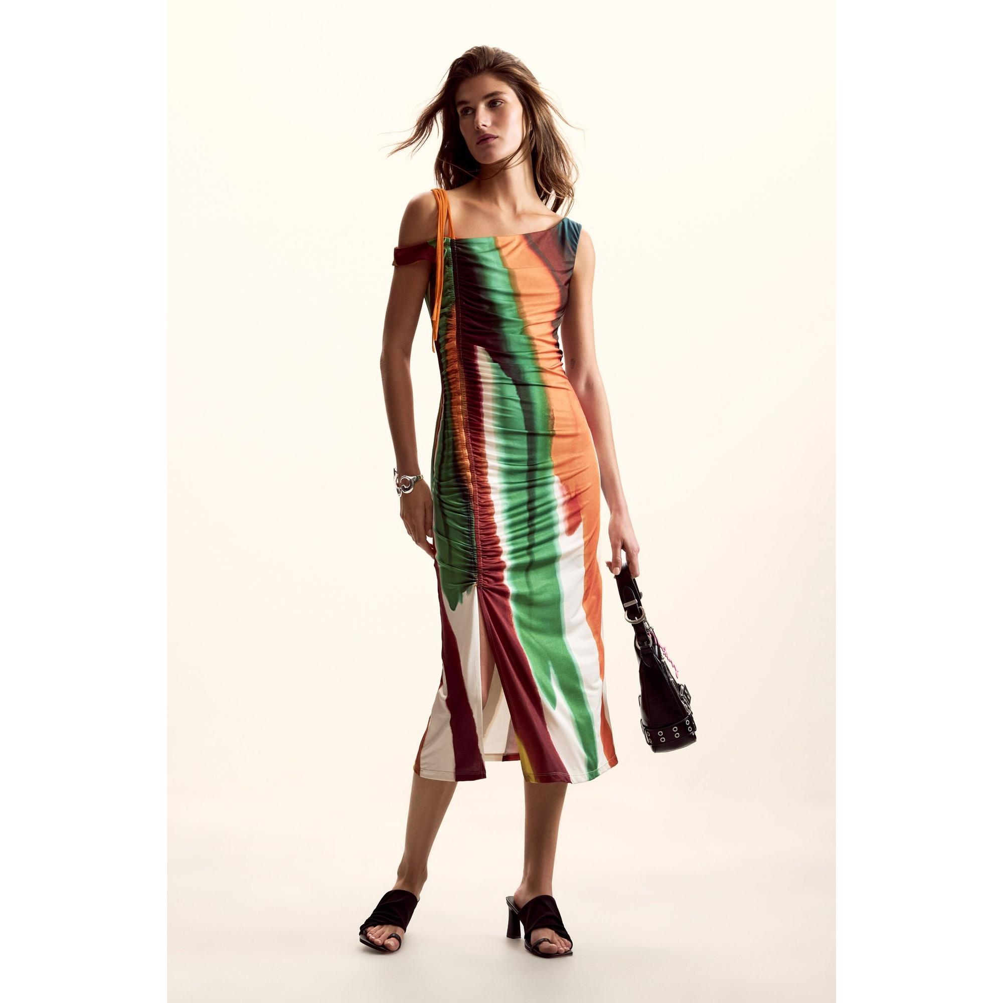 Desigual Donna Multicolore/Marrone Donne, Vestiti, Lacroix, (S)