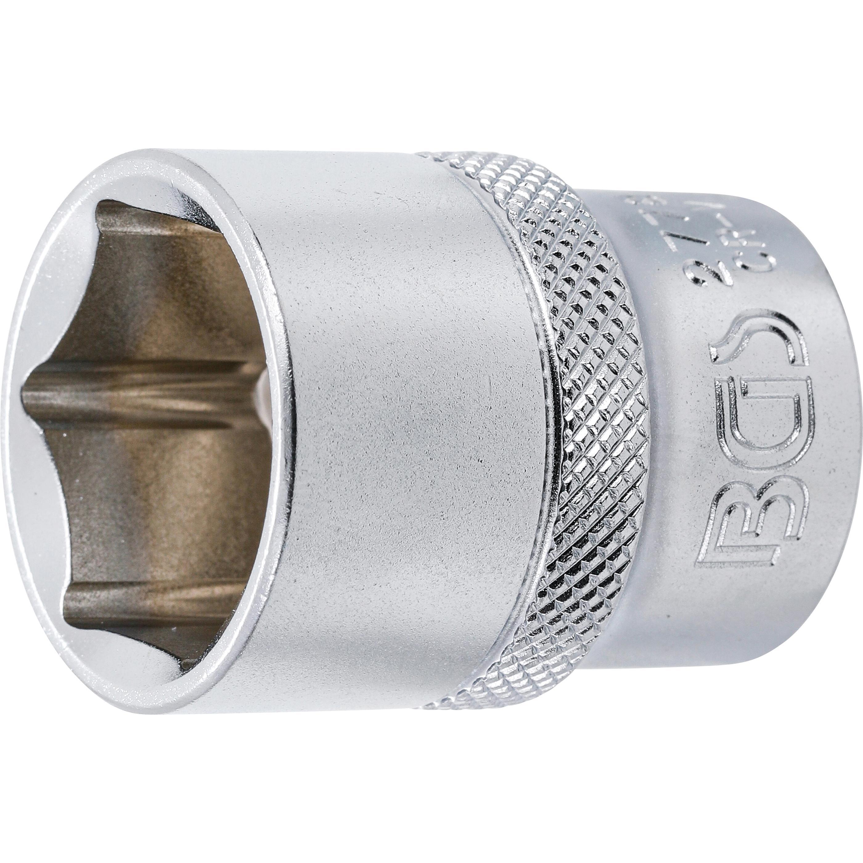 BGS, Steckschlüssel + Stecknuss, Steckschlüssel-Einsatz Sechskant Antrieb Innenvierkant 12,5 mm (1/2") SW 7/8" (7/8")