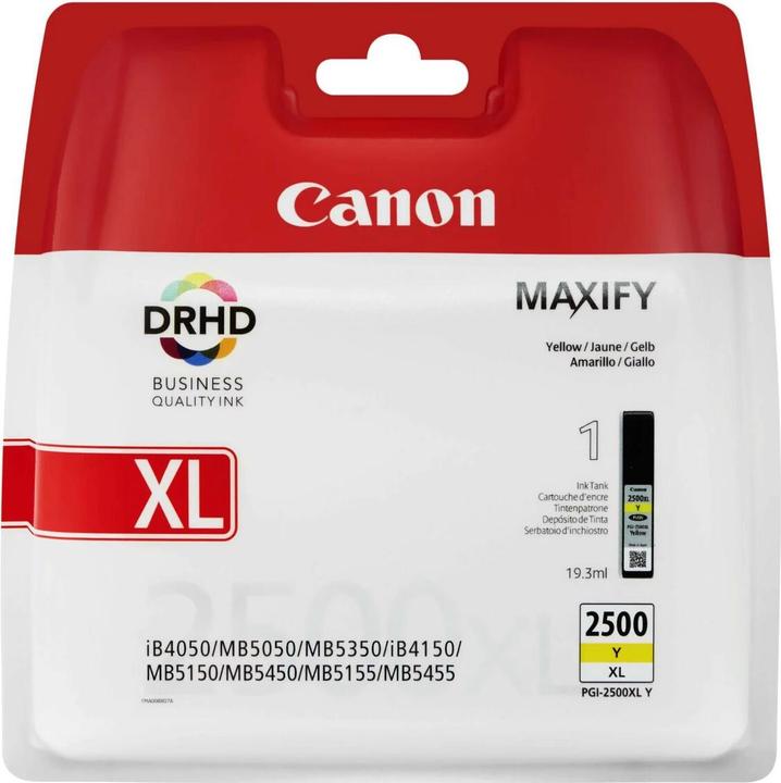 Actual product image Canon Pgi-2500xl Y (Y)
